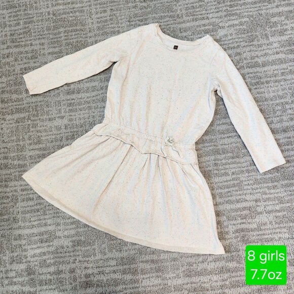 Tea Collection Ayr Adventure long sleeve dress Neon Confetti cream size 8 - Picture 1 of 10